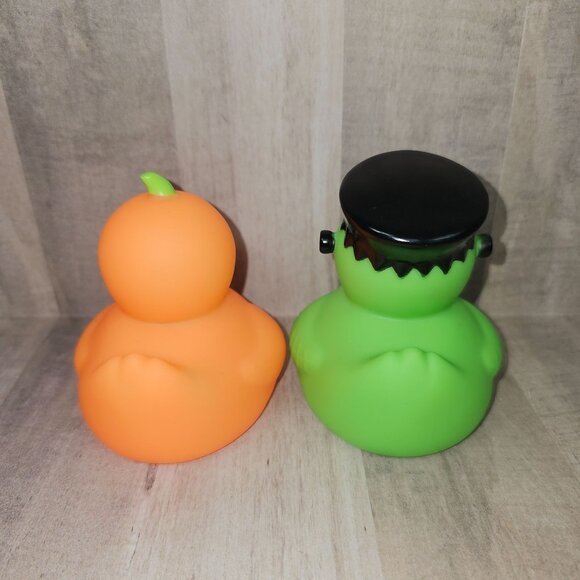 Halloween Rubber Ducks Duckies Ducky Pumpkin Frankenstein - Picture 3 of 8